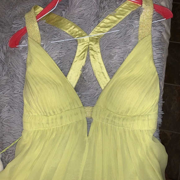Cashé yellow/ green open back dress - Picture 5 of 8